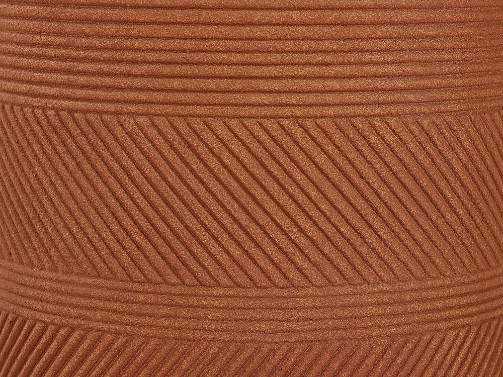 Beliani Gėlių vazonas VOULA 31 cm rudas