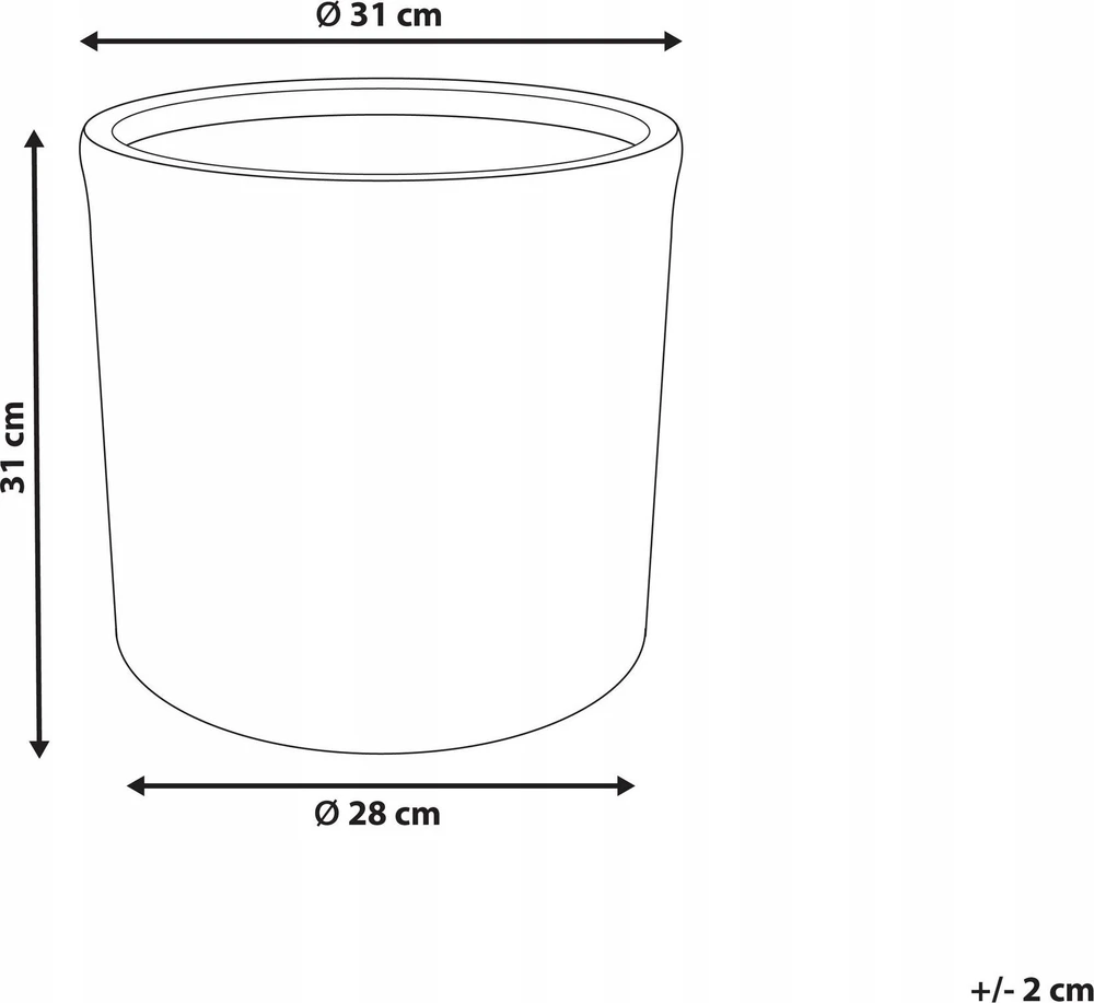 Beliani Gėlių vazonas VOULA 31 cm rudas