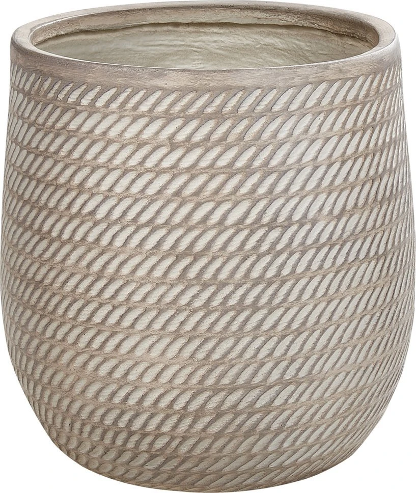 Beliani Gėlių vazonas LIVADIA 39 cm smėlio spalvos