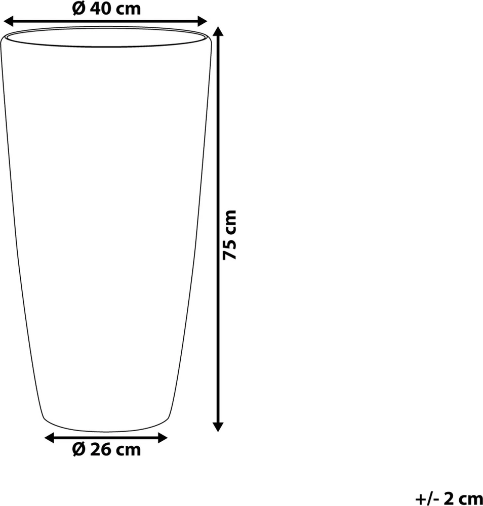 Beliani Gėlių vazonas TSERIA 40 cm baltas