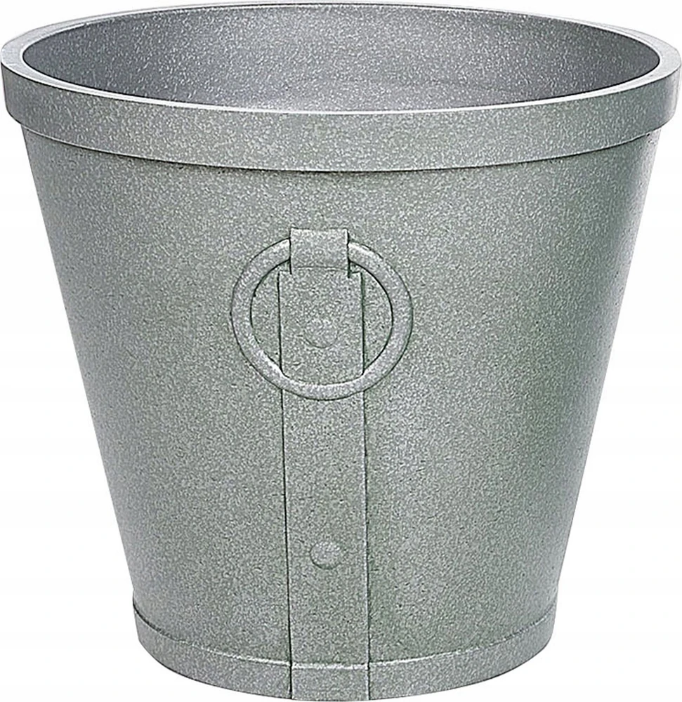Beliani Gėlės vazonas VARI 41 cm pilkas