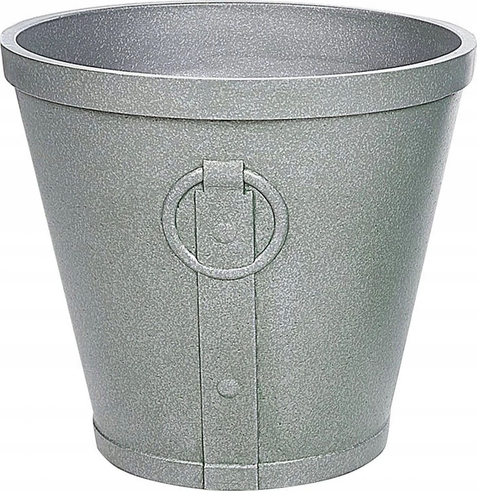 Beliani Gėlių vazonas VARI 45 cm pilkas