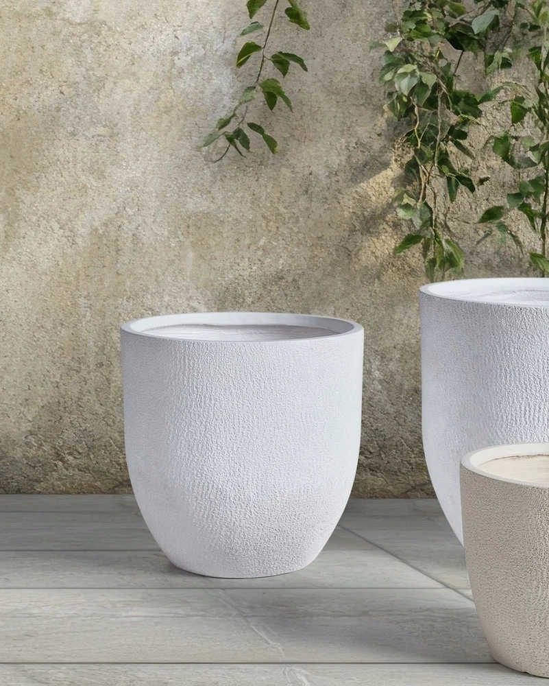 Beliani Gėlių vazonas KANNIA 46 cm baltas