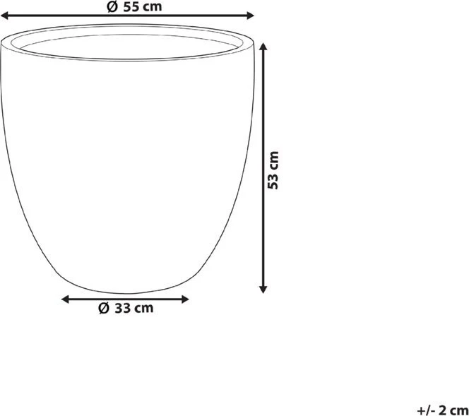 Beliani Gėlių vazonai KANNIA 55 cm balti