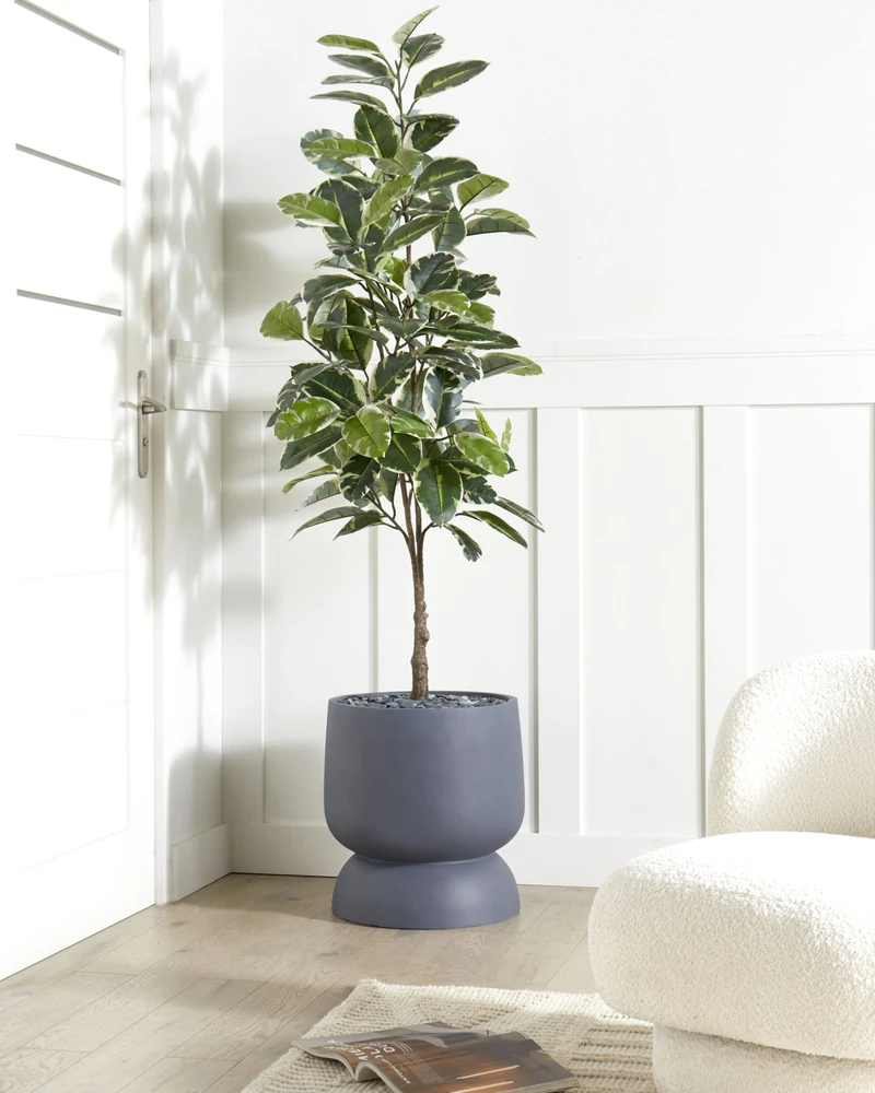 Beliani Gėlių vazonas ARAUCARIA 42 cm pilkas