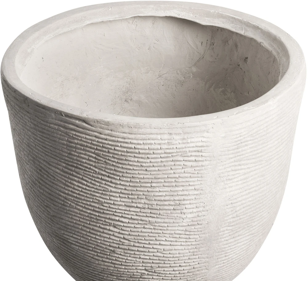 Beliani Gėlių vazonas LIXOURI 47 cm šviesiai pilkas