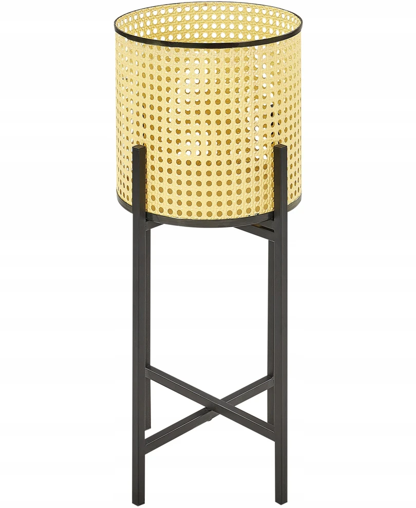 Beliani Gėlių stovas FALLOPIA metalinis 25 cm smėlio spalvos