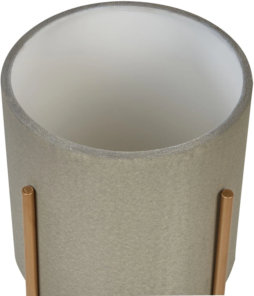 Beliani Gėlių stovas su kojelėmis HYBRIDUM metalinis 33 cm pilkas