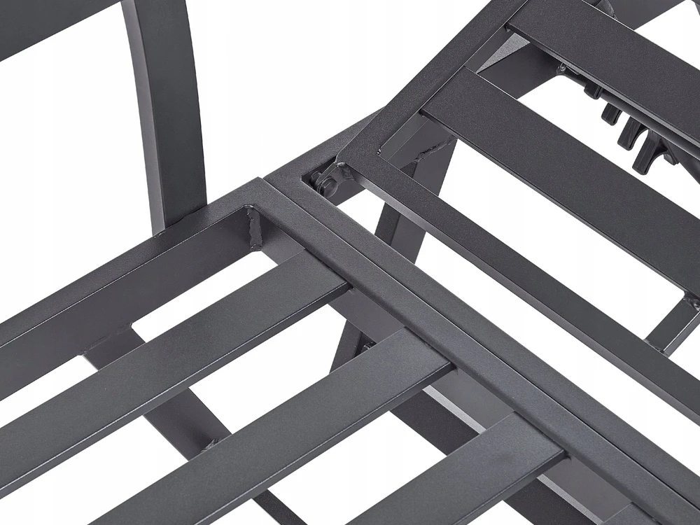 Lauko baldų komplektas Beliani Sodo kampinė sofa su staliuku 5 asmenims COCCORINO pilka, metalinė