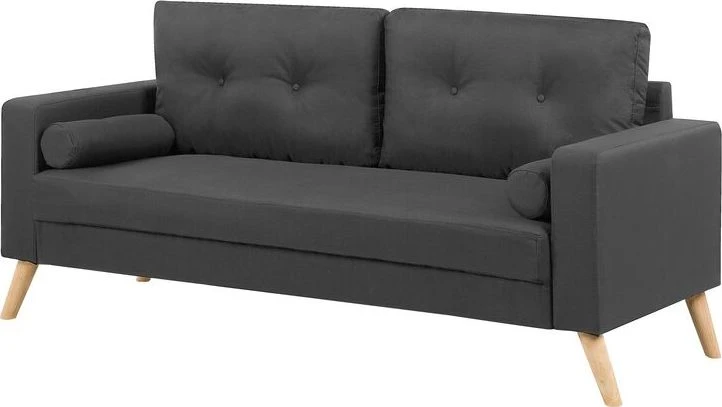 Beliani 2 vietų sofa KALMAR tamsiai pilka