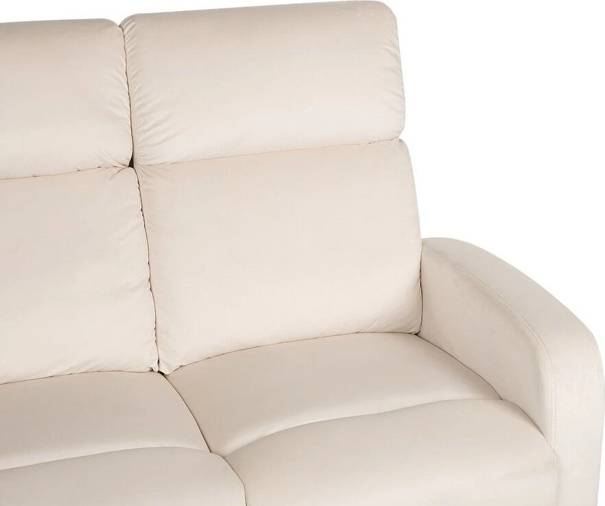 Beliani 2 vietų sofa su elektrine relaksacijos funkcija VERDAL, veliūrinė, smėlio spalvos