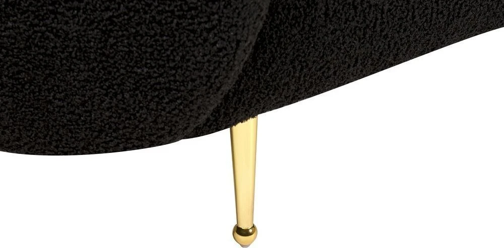 Beliani Dviejų vietų sofa LOEN Boucle juoda
