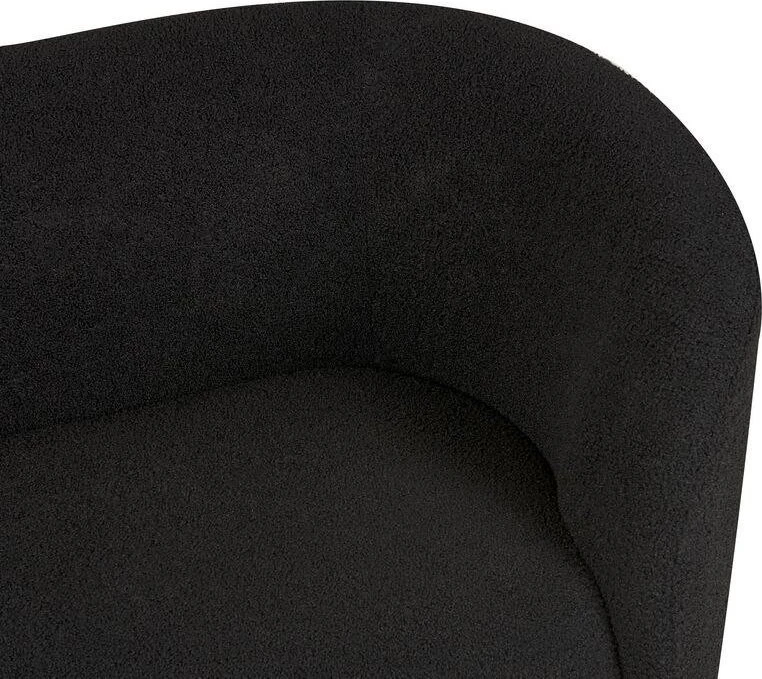 Beliani Dviejų vietų sofa LOEN Boucle juoda
