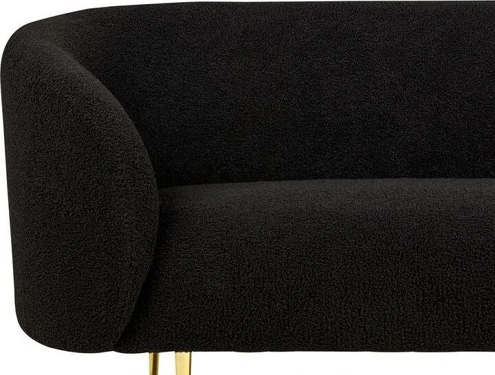 Beliani Dviejų vietų sofa LOEN Boucle juoda