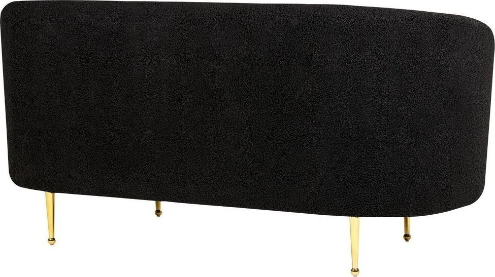 Beliani Dviejų vietų sofa LOEN Boucle juoda