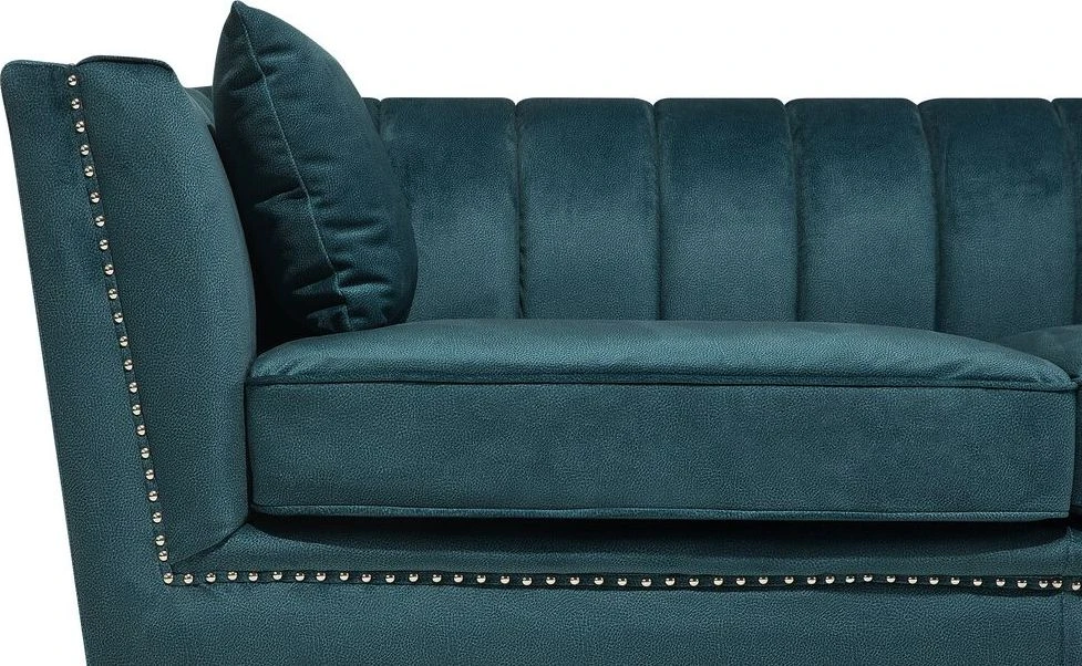 Beliani 2 vietų sofa GAULA, veliūras, žydra