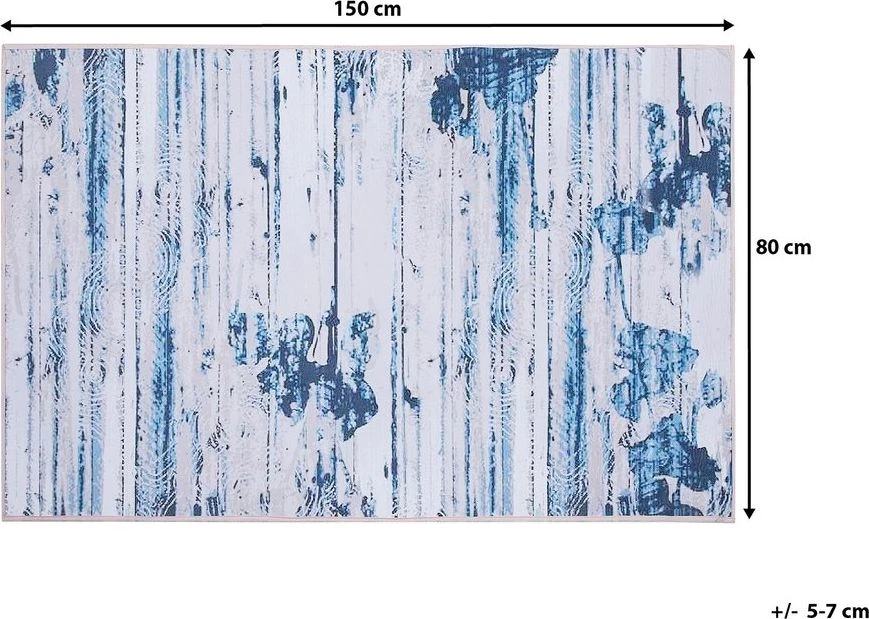 Beliani Kilimas BURDUR mėlynas 80 x 150 cm