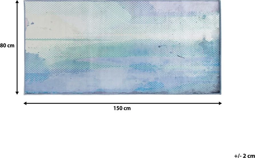 Beliani Kilimas SUSUZ mėlynas 80 x 150 cm