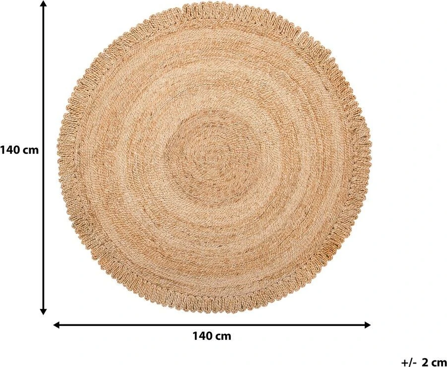 Beliani Kilimas ERENCE smėlio spalvos ø 140 cm