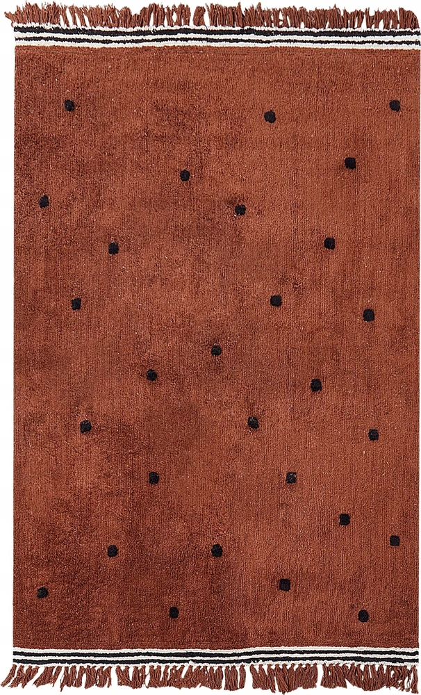 Beliani Vaikiškas kilimas LAZA rudas 140 x 200 cm medvilninis
