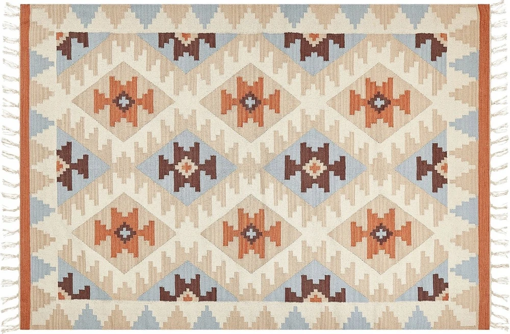 Beliani Kilimas DILIJAN spalvotas 160 x 230 cm medvilninis kilimas