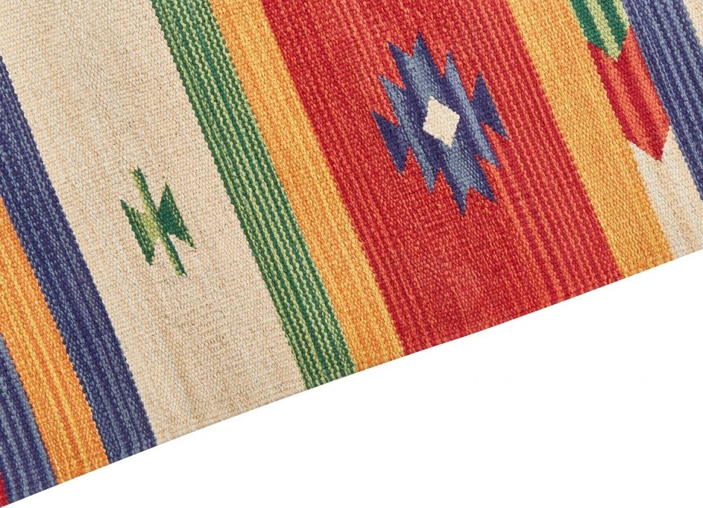 Beliani Kilimas ALAPARS Spalvotas 80 x 150 cm Medvilninis Kilim