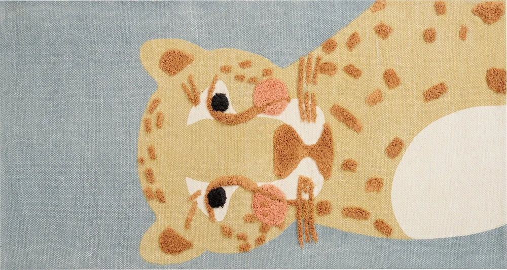 Beliani Vaikiškas kilimas TANGSE pilkas 80 x 150 cm medvilninis