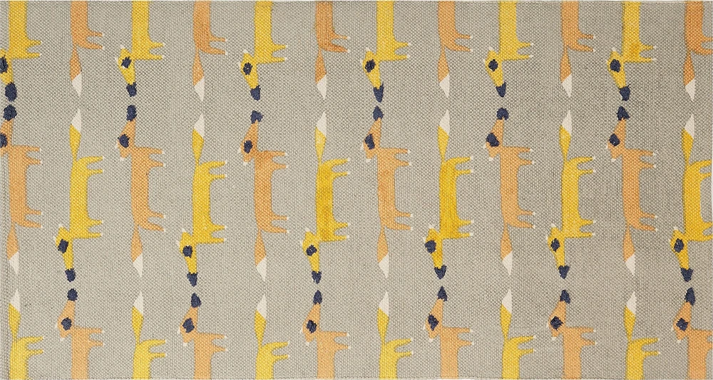 Beliani Vaikiškas kilimas BANKGO pilkas 80 x 150 cm medvilninis