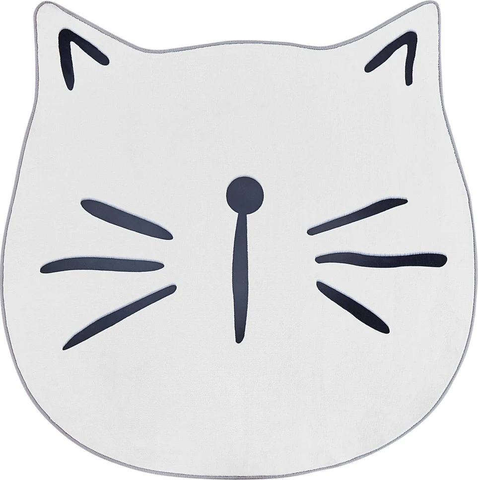 Beliani Vaikiškas kilimas KITTY Baltas ø 100 cm