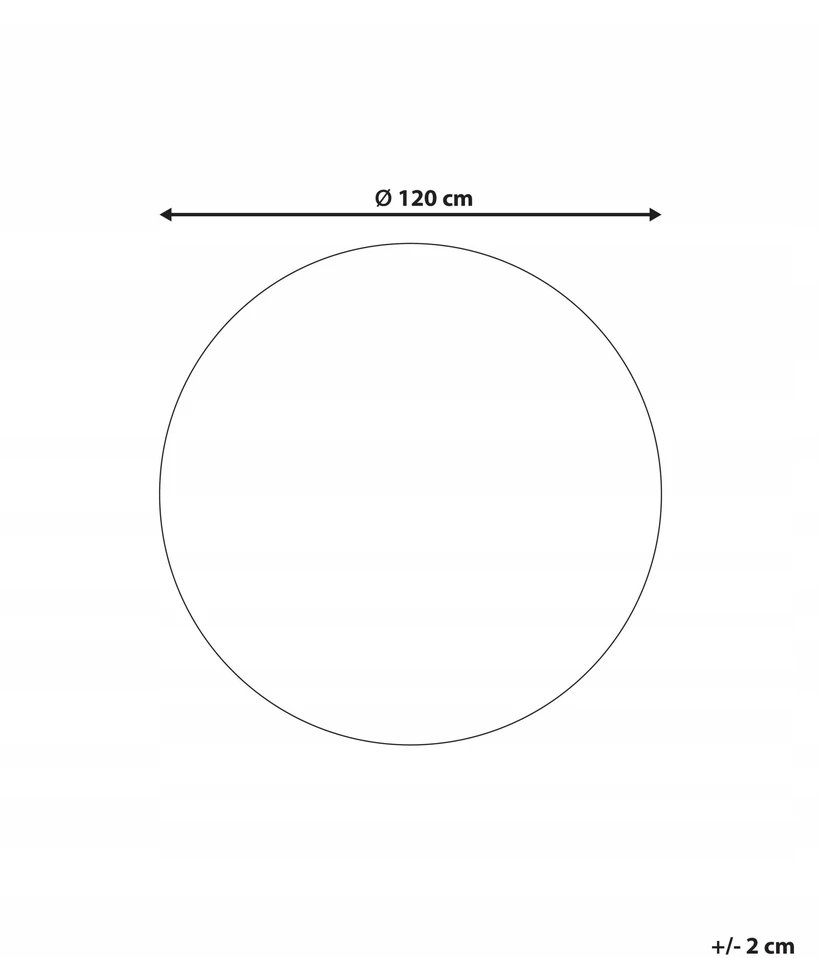 Beliani Kilimas SATARA spalvotas ø 120 cm džiutas