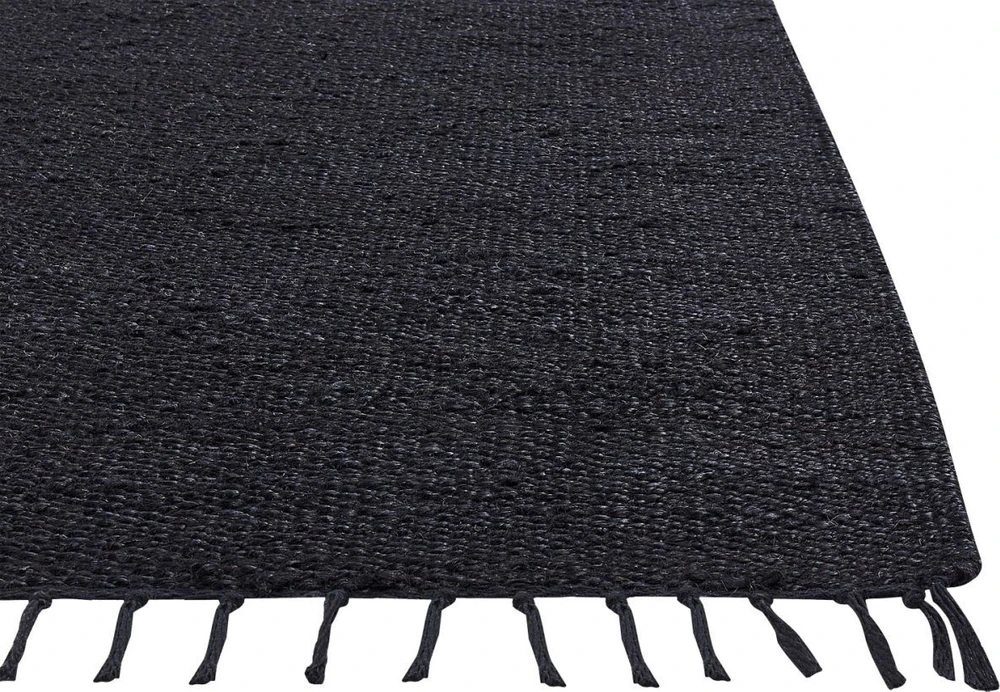 Beliani Kilimas SINANKOY juodas 160 x 230 cm džiutas