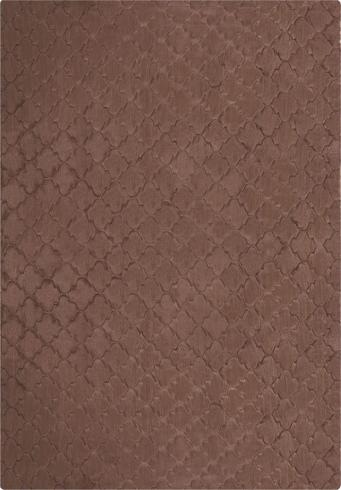 Beliani Dirbtinio kailio kilimas GHARO rudas 160 x 230 cm