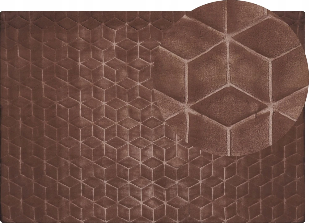 Beliani Dirbtinio kailio kilimas THATTA, rudas, 160 x 230 cm