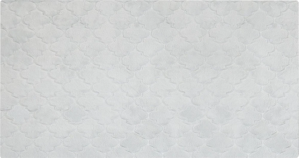 Beliani Dirbtinio kailio kilimas GHARO šviesiai pilkas 80 x 150 cm