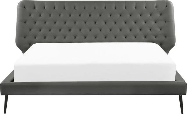Beliani Eko odos lova ESSONNE 180 x 200 cm pilka