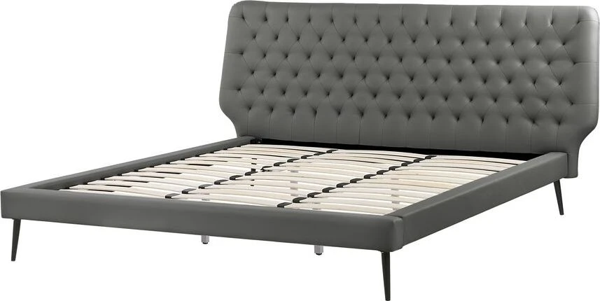 Beliani Eko odos lova ESSONNE 180 x 200 cm pilka