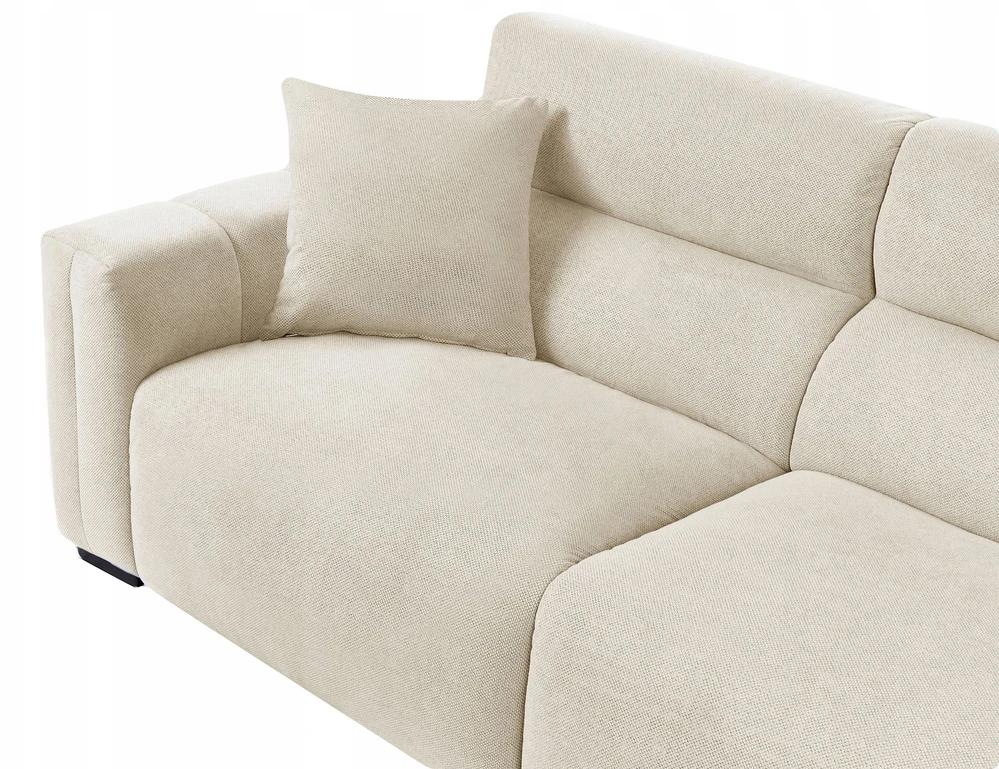 Beliani Trivietė sofa FAUSKAN šviesiai smėlio spalvos