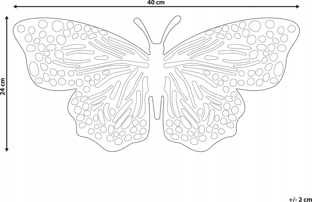 Beliani Dekoracinė figūrėlė Motyl MADIUN, metalinė, auksinės spalvos