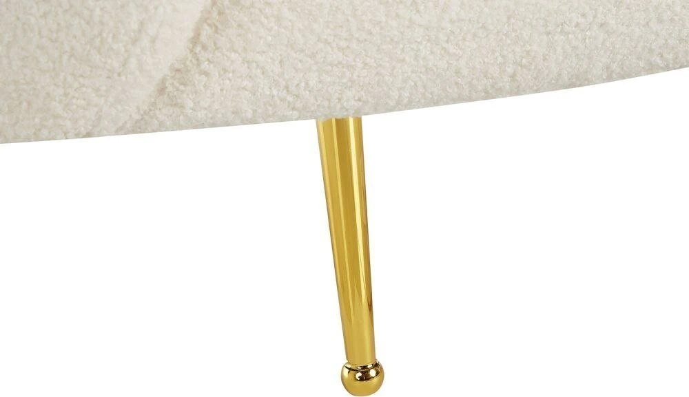 Fotelis Beliani Fotel LOEN Boucle baltas