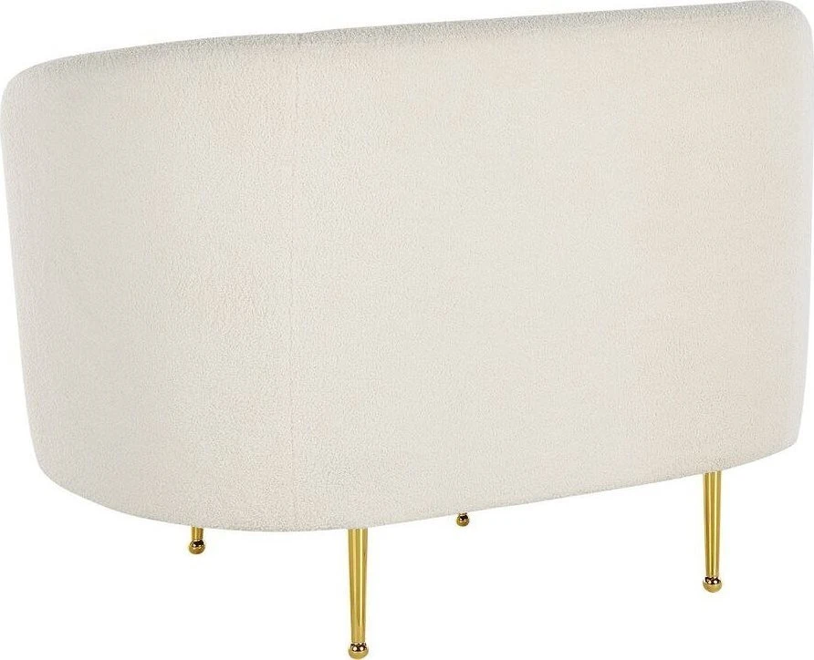 Fotelis Beliani Fotel LOEN Boucle baltas