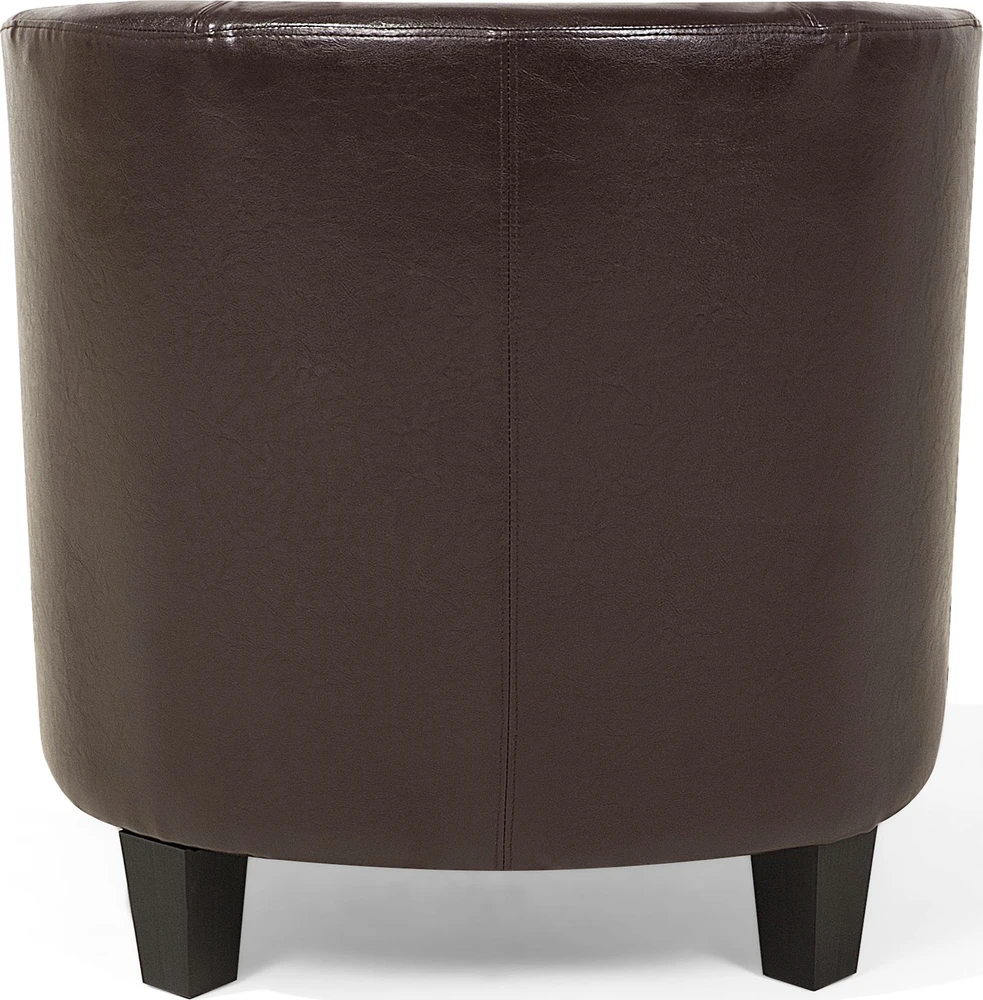 Fotelis Beliani Fotelė BORWICK dirbtinė oda tamsiai ruda