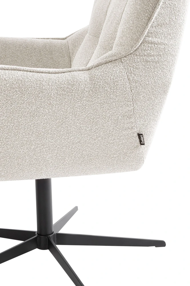 Sofa Beliani Besisukantis krėslas MOLLE II su kojų atrama, šviesiai smėlio spalvos