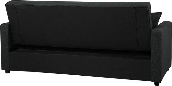 Beliani Trivietė išskleidžiama sofa GLOMMA, juoda