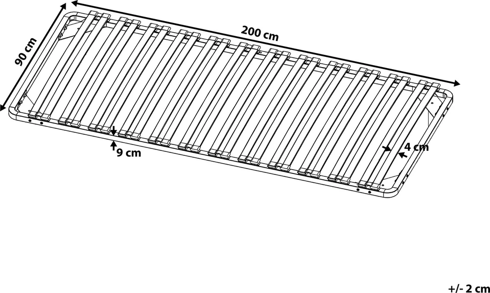 Beliani Lovos grotelės COMBOURG 90 x 200 cm