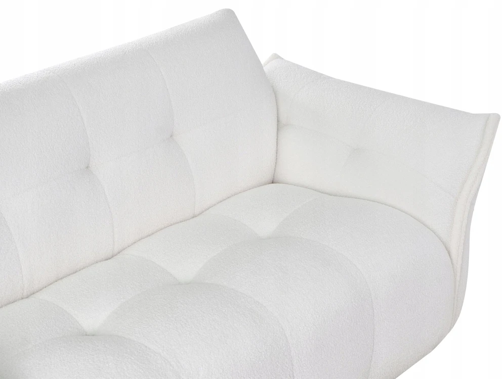 Beliani Dvivietė sofa HALBA Boucle balta