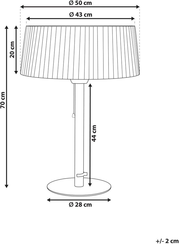 Beliani Pastatomas infraraudonųjų spindulių šildytuvas OLLERIA 1500 W pilkas