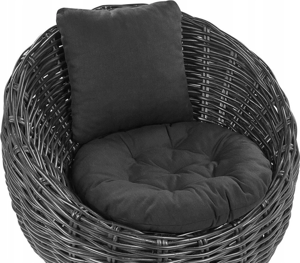 Beliani Sodo kėdė LERICI Rattan juoda