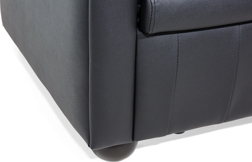 Beliani CHESTERFIELD fotelis iš natūralios odos, juodas