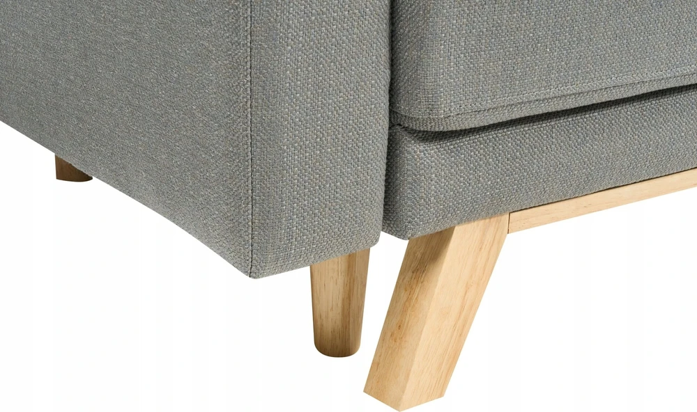 Beliani Išskleidžiama 3 vietų sofa SIRO pilkos spalvos su patalynės dėže, kairinė