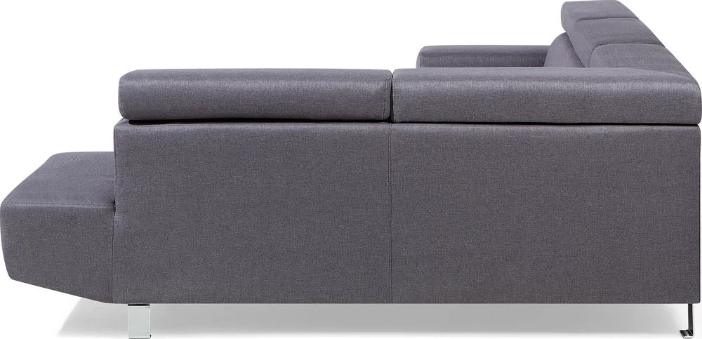 Beliani 5 vietų kampinė sofa NORREA pilka, kairinė